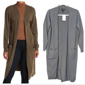 NEW CENY Flecked Long Open Front Cardigan Sweater